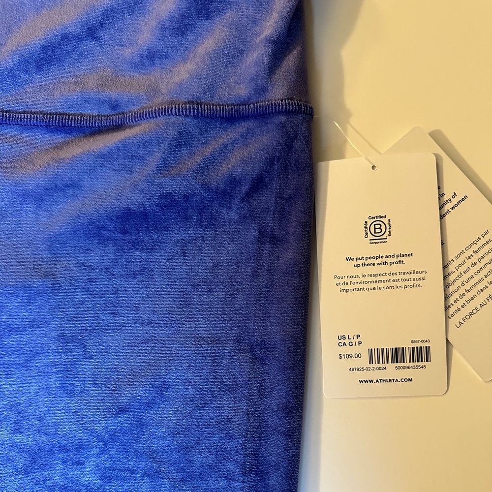 Athleta Elation Velvet Tights - Petite Large - Picture 4 of 4